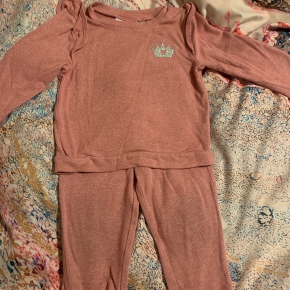 Toddler girl sweat outfit